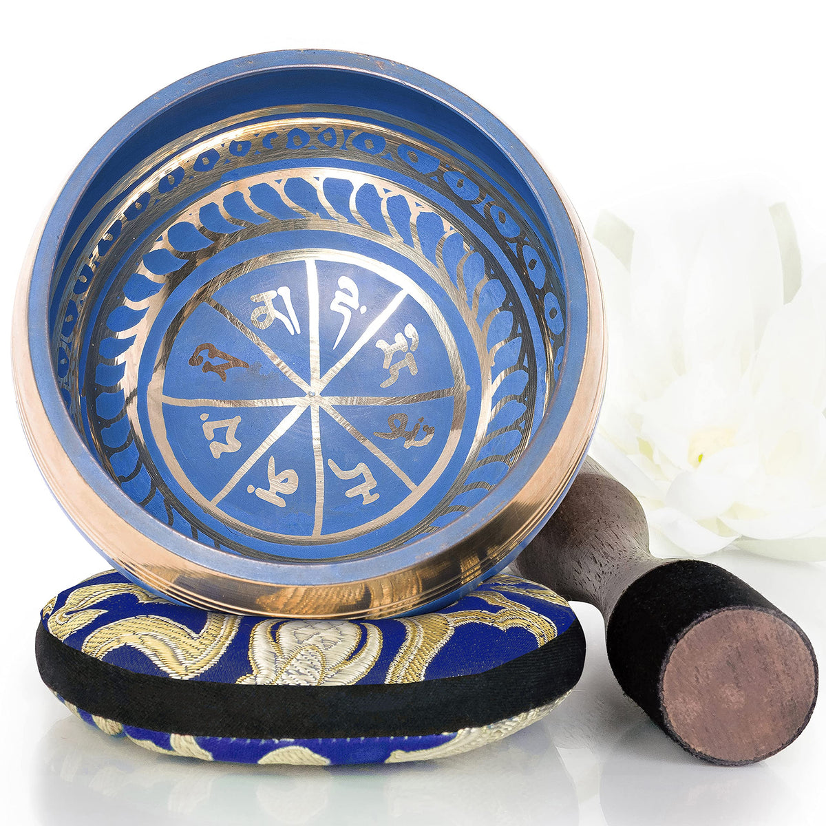 Tibetan Singing Bowl Set for Meditation | Blue – Meek Planet