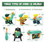 Take Apart  Dinosaur DIY STEM Learning Kit for Boys Girls, Includes Drill, Storage Box, Back pack and Stickers,