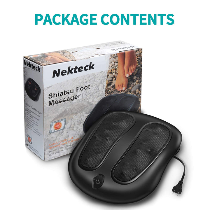 Electric Kneading Foot Massager w/ Heat Shiatsu | Black