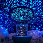 Remote Control and Timer Design Seabed Starry Sky Rotating LED Star Projector for Bedroom, Night Light for Kids, Night Color Moon Lamp for Children Baby Teens Adults(Blue) Blue