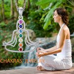 Chakra Healing Crystal Pendant Necklace