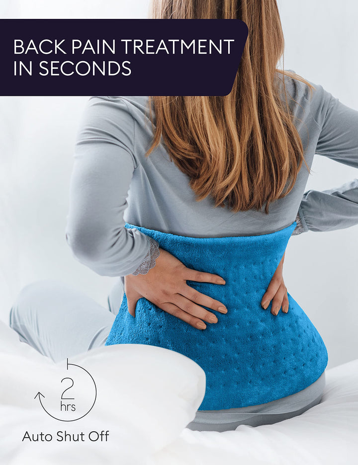 Extra Large Electric Heating Pad | Aqua Blue