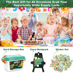 Take Apart  Dinosaur DIY STEM Learning Kit for Boys Girls, Includes Drill, Storage Box, Back pack and Stickers,