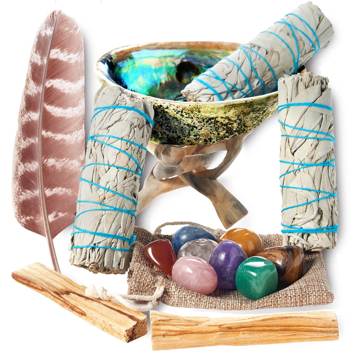 Smudge Kit w/ Sage Bundles & Chakra Stones