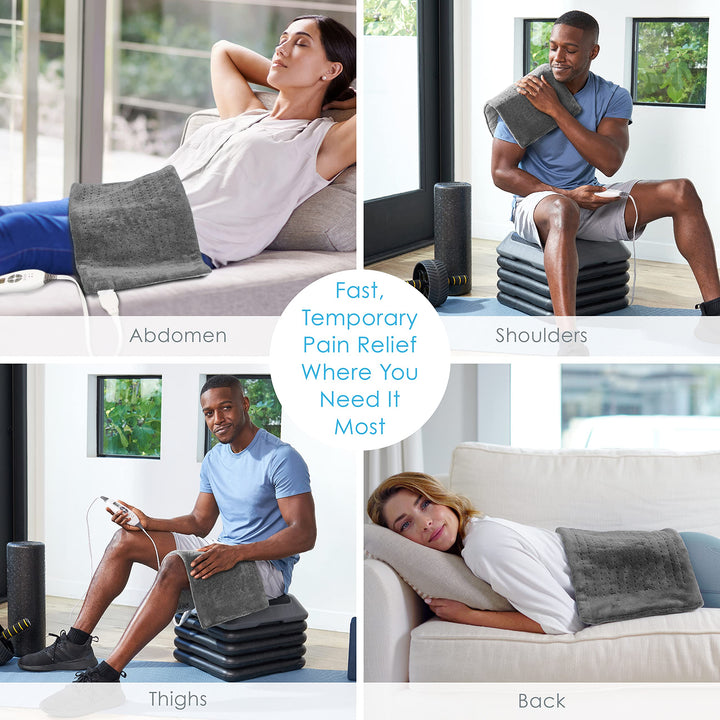 Electric Heating Pad for Back Pain & Cramps